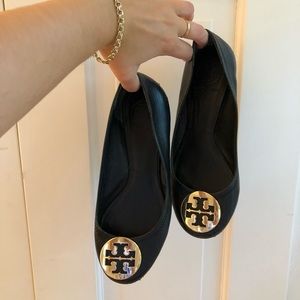 size 7 Tory Burch black flats